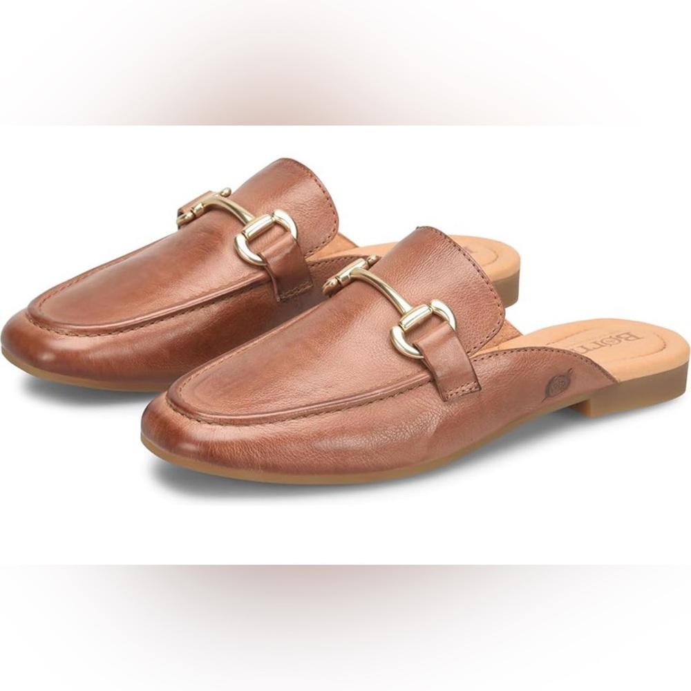 Born Lareina Mules in Cognac Brown, Size 11
